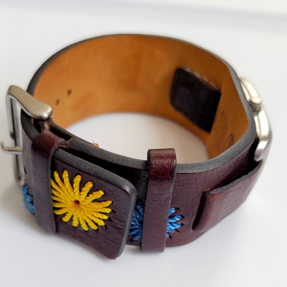 Fossil Watch Leather Embroidered - Picture 3 of 4